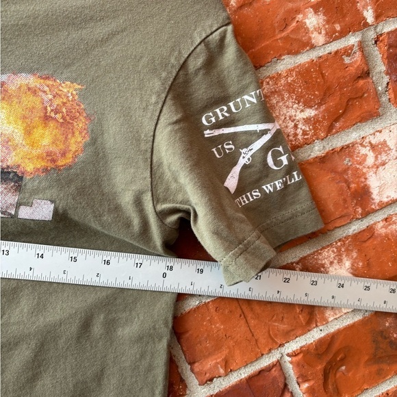 Grunt Style Mens Small Green Born To Grill Fire Short Sleeve Graphic Tshirt - Picture 6 of 8